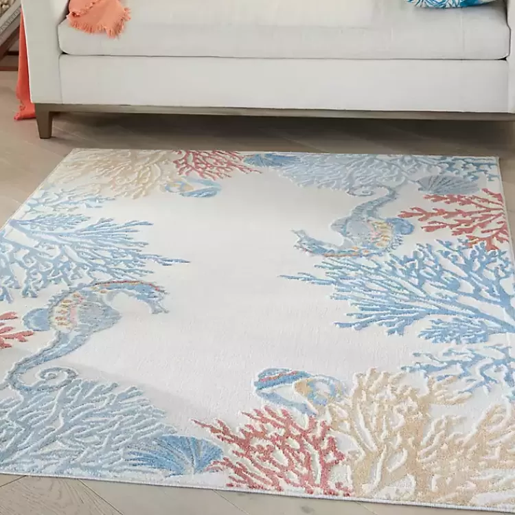 Ivory Underwater Paradise Area Rug, 5x7>Kirklands Home Discount