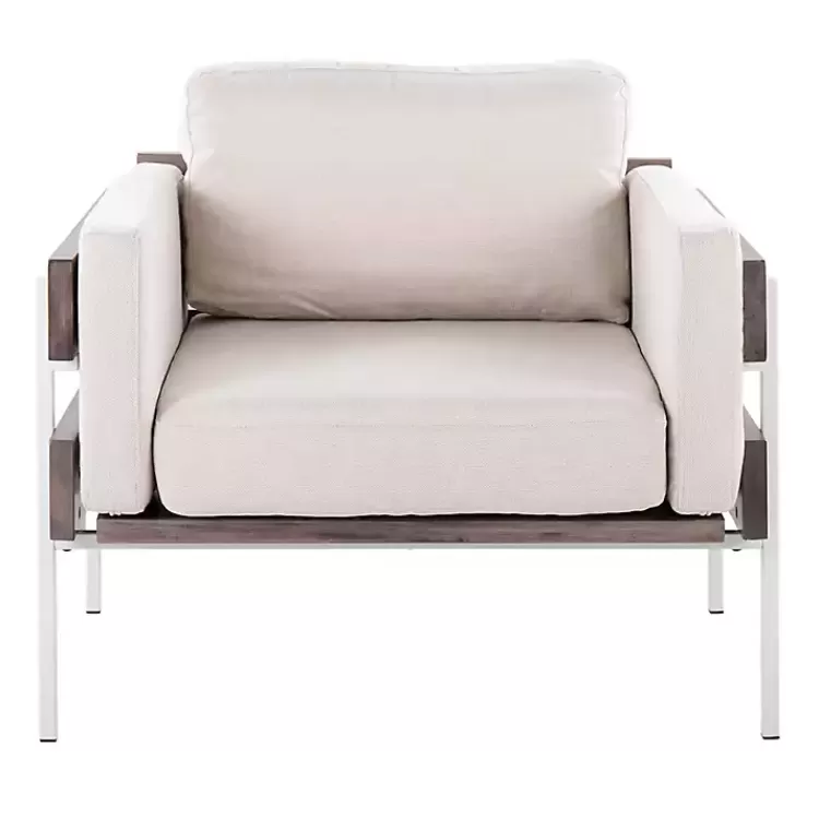 ivory_upholstered_gray_wood_accent_chair_3.webp Ivory Upholstered Wood Accent Chair>Kirklands Home Outlet
