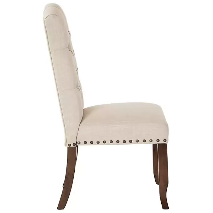 ivory_upholstered_nailhead_trim_dining_chair_2.webp Upholstered Nailhead Trim Dining Chair>Kirklands Home Best