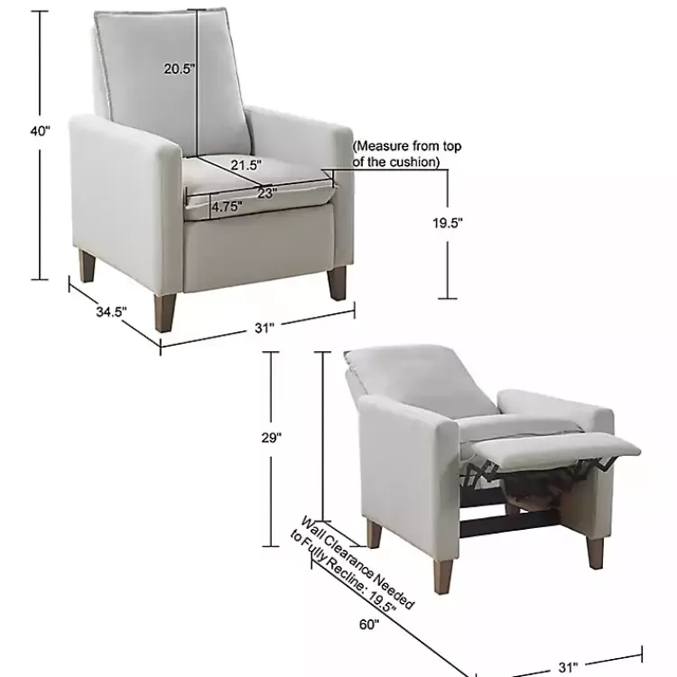 ivory_upholstered_pushback_recliner_6.webp Upholstered Push-Back Recliner>Kirklands Home Clearance