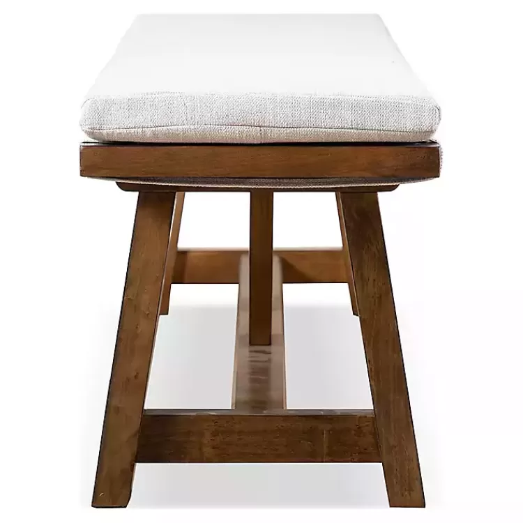 ivory_upholstered_rustic_wood_katie_dining_bench_2.webp Upholstered Rustic Wood Katie Dining Bench>Kirklands Home Hot