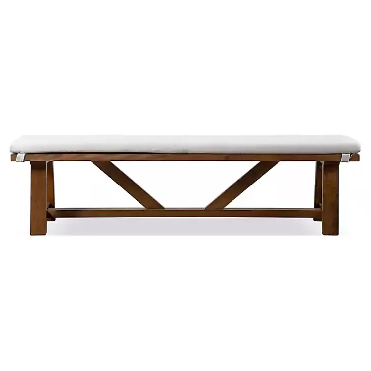ivory_upholstered_rustic_wood_katie_dining_bench_3.webp Upholstered Rustic Wood Katie Dining Bench>Kirklands Home Hot
