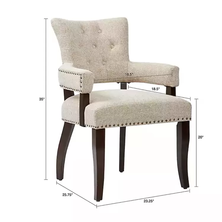 ivory_upholstered_tufted_dining_chairs_set_of__6.webp Upholstered Tufted Dining Chairs, Set of 2>Kirklands Home Flash Sale