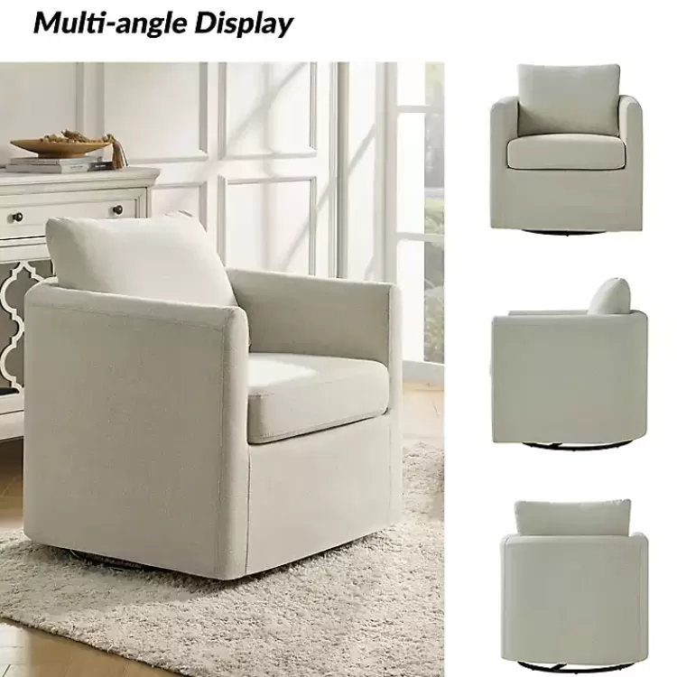 ivory_upholstered_vasser_slipcover_swivel_chair_6.webp Upholstered Vasser Slipcover Swivel Chair>Kirklands Home Clearance