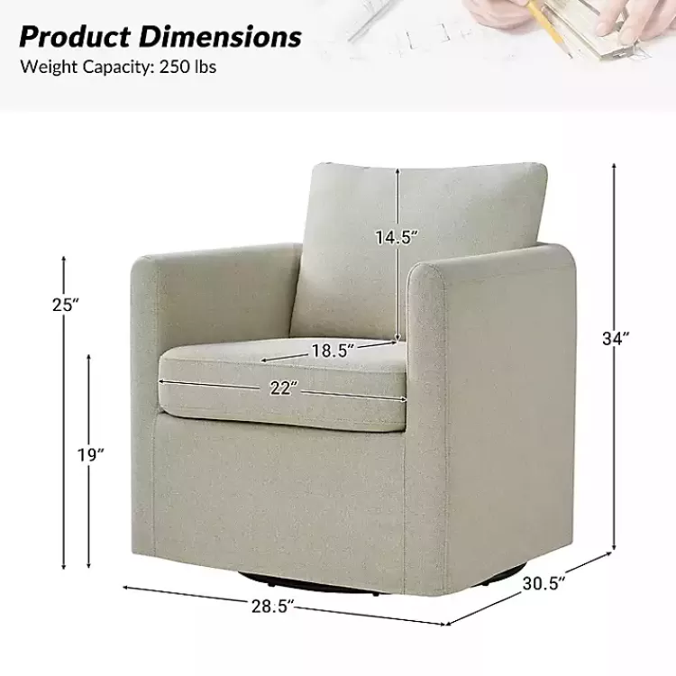 ivory_upholstered_vasser_slipcover_swivel_chair_8.webp Upholstered Vasser Slipcover Swivel Chair>Kirklands Home Clearance