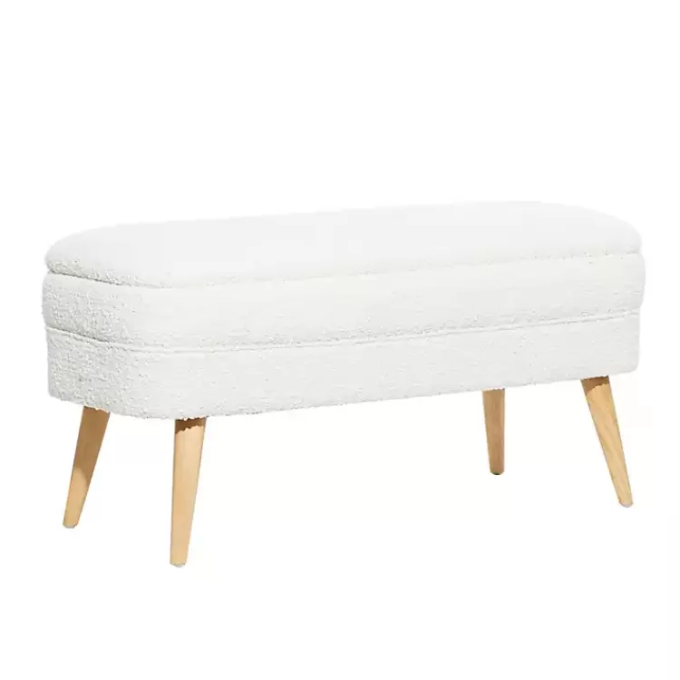 Upholstered Wood Leg Storage Bench>Kirklands Home Cheap