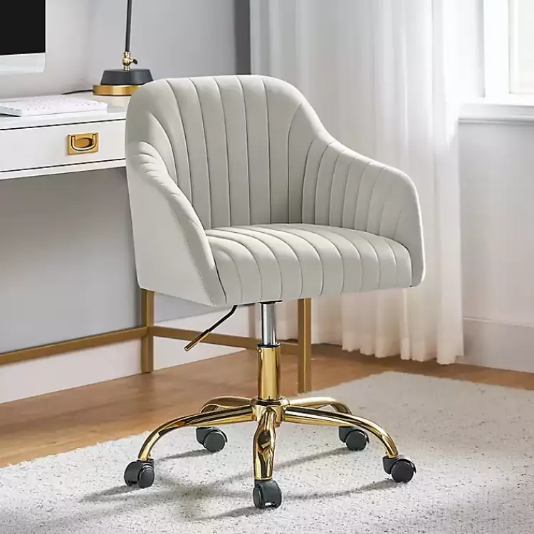 Velvet Swivel Jacyln Office Chair>Kirklands Home Online