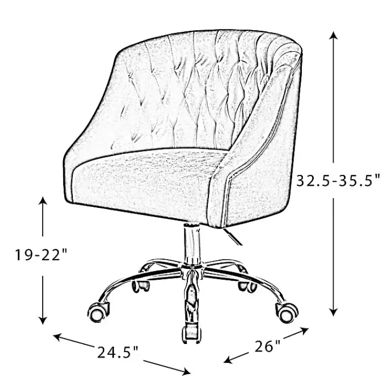 ivory_velvet_tufted_golden_leg_swivel_office_chair_7.webp Velvet Tufted Golden Leg Swivel Office Chair>Kirklands Home Discount