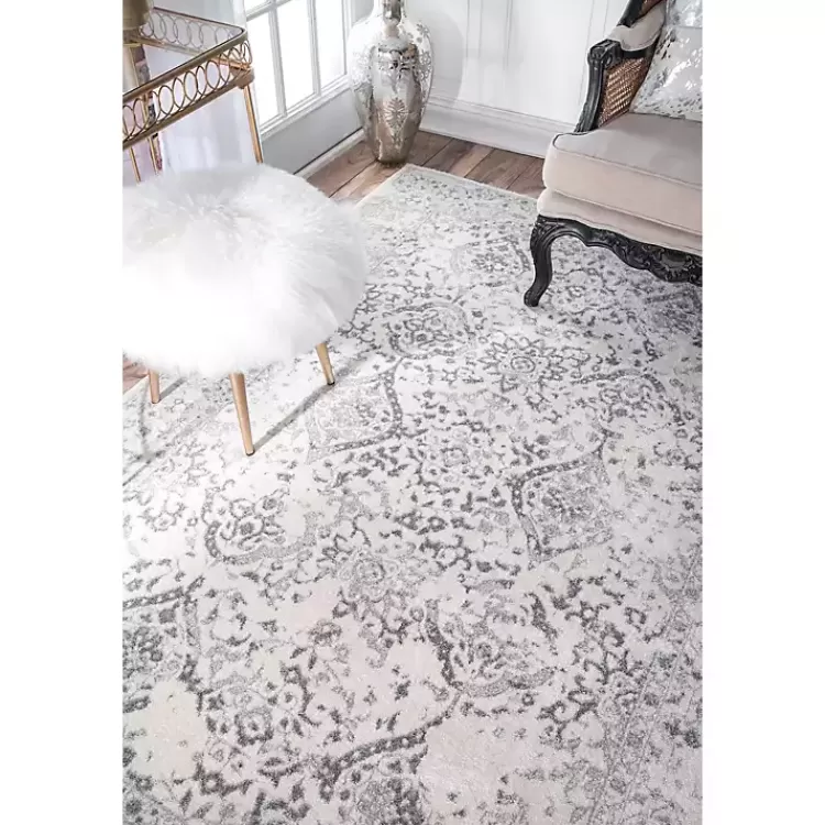 ivory_vintage_odell_square_area_rug__ft_3.webp Ivory Vintage Odell Square Area Rug, 8 ft.>Kirklands Home Store