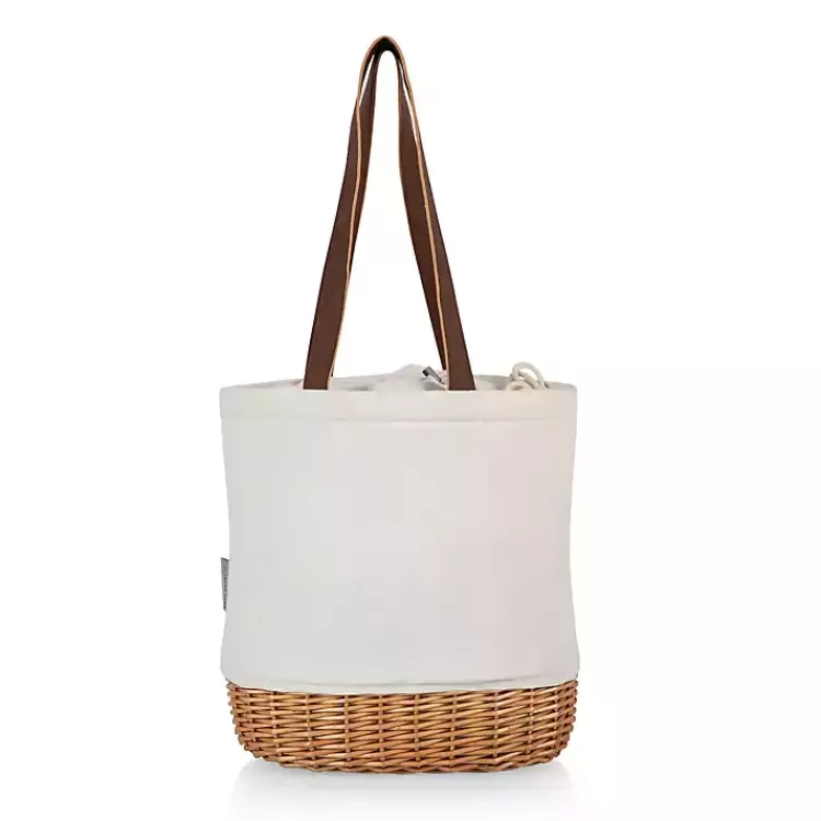 Wicker Cinch Top Wine Tote>Kirklands Home Cheap