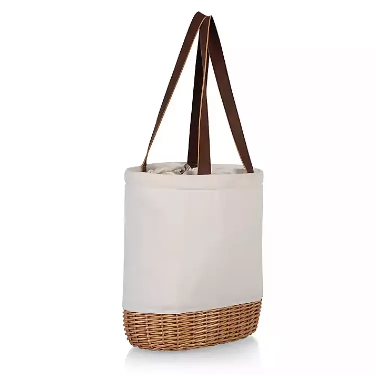 Wicker Cinch Top Wine Tote>Kirklands Home Cheap