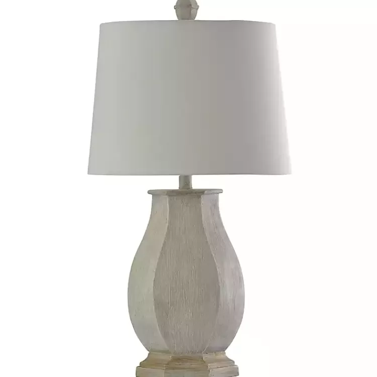 Ivory Wirebrushed Oval Table Lamp>Kirklands Home Cheap