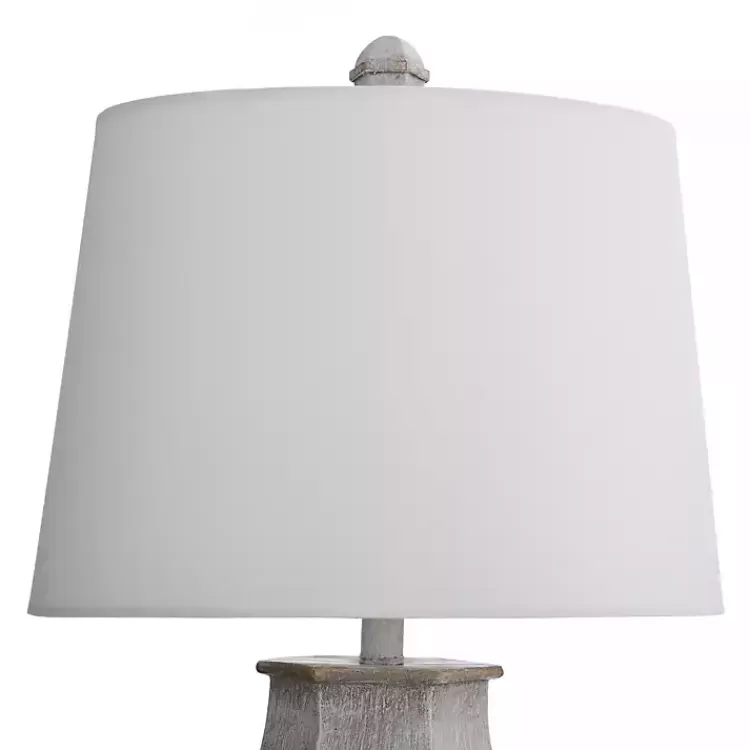 Ivory Wirebrushed Oval Table Lamp>Kirklands Home Cheap