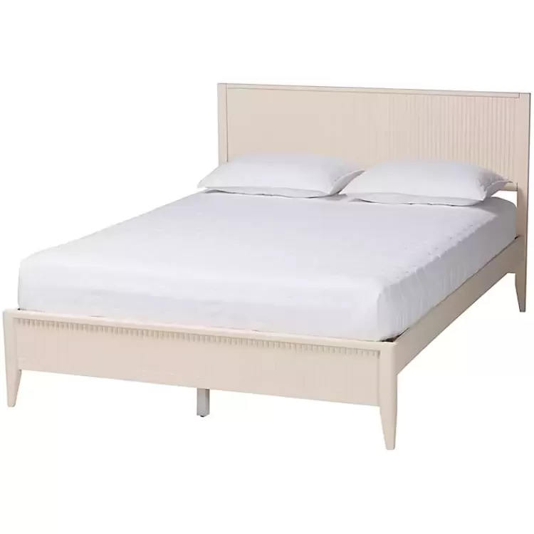 Wood Fluted Headboard Primrose Queen Bed>Kirklands Home Cheap