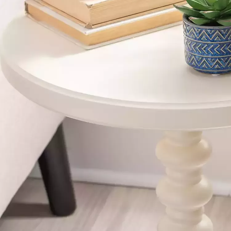 ivory_wood_spindle_side_table_3.webp Wood Spindle Side Table>Kirklands Home Shop