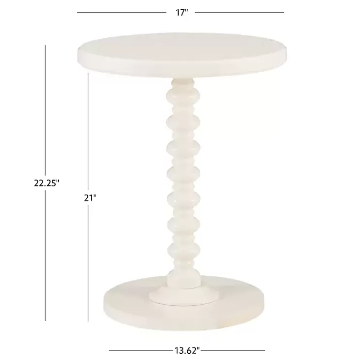 ivory_wood_spindle_side_table_4.webp Wood Spindle Side Table>Kirklands Home Shop