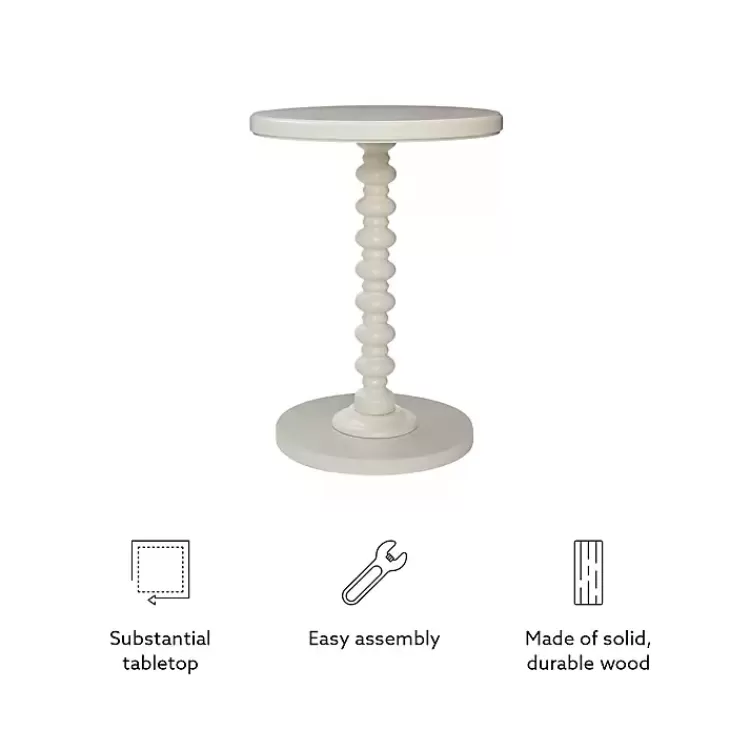 ivory_wood_spindle_side_table_8.webp Wood Spindle Side Table>Kirklands Home Shop