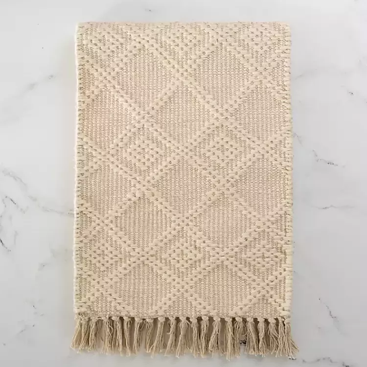 Woven Lattice Tasseled Table Runner>Kirklands Home Cheap