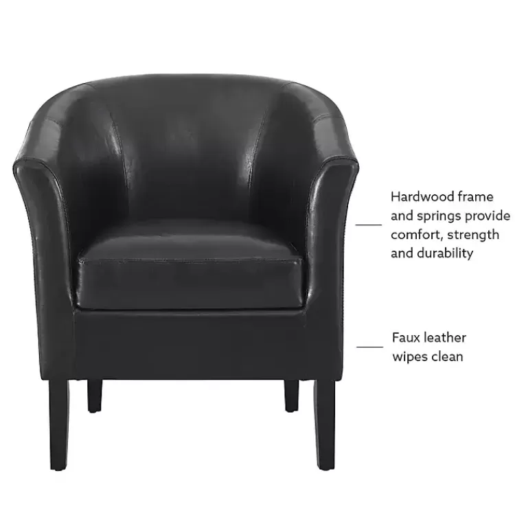 jack_barrel_back_black_club_chair_5.webp Jack Barrel Back Club Chair>Kirklands Home Best Sale