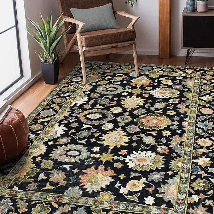 Jackson Black Hand-Tufted Area Rug, 5x7>Kirklands Home Best