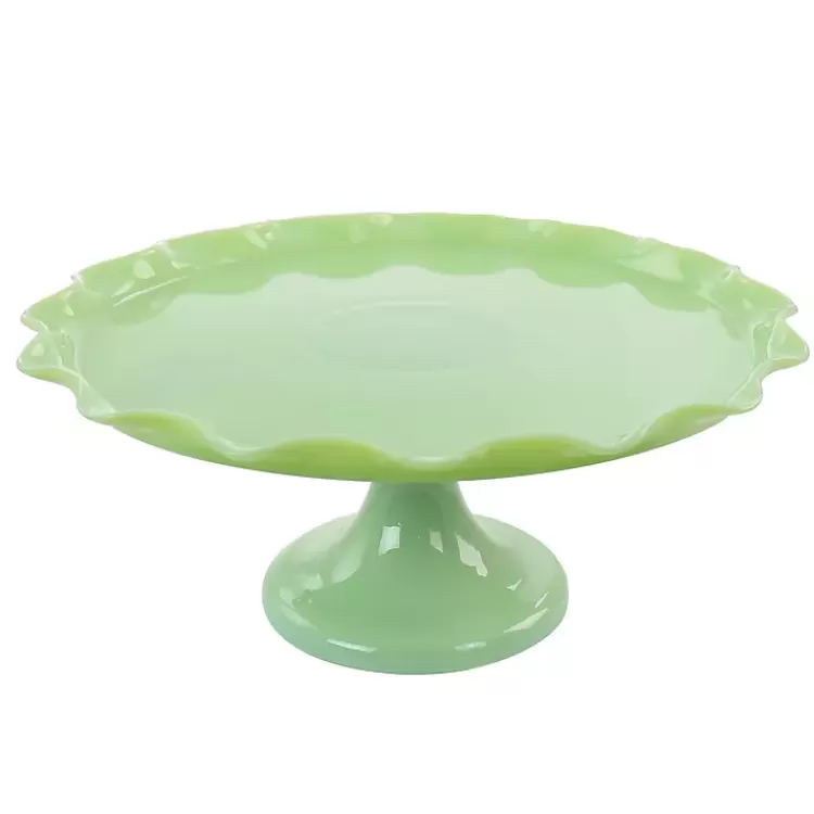 Jadeite Glass Martha Stewart Scalloped Cake Stand>Kirklands Home Outlet