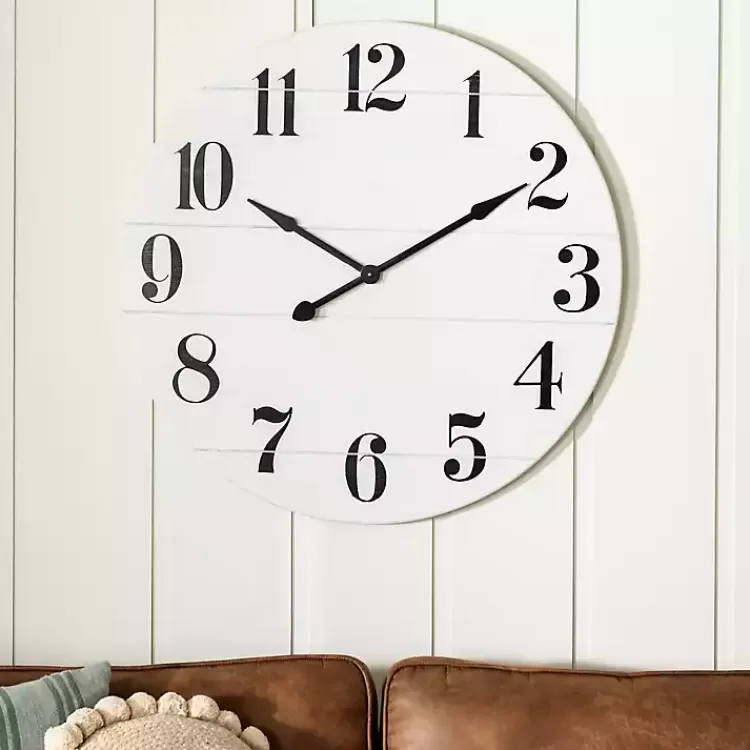 Jake and Black Wooden Wall Clock>Kirklands Home Outlet