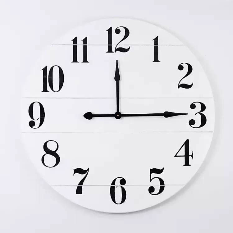 Jake and Black Wooden Wall Clock>Kirklands Home Outlet