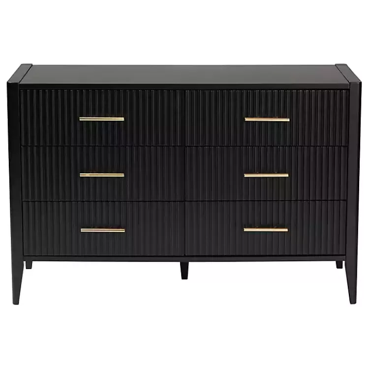james_black_drawer_dresser_2.webp James 6-Drawer Dresser>Kirklands Home Hot