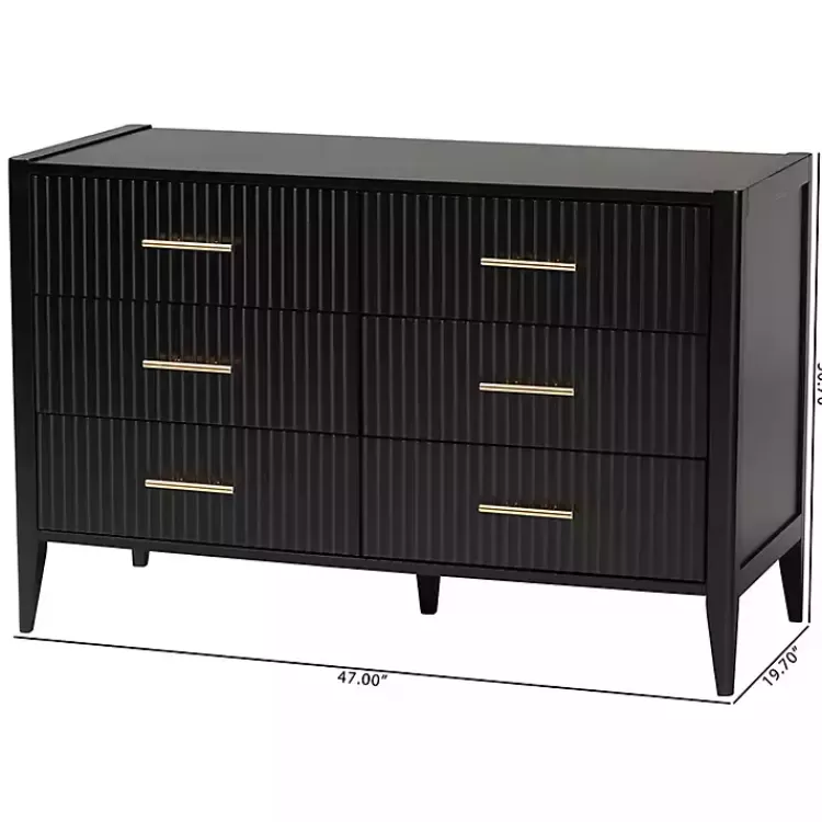 james_black_drawer_dresser_9.webp James 6-Drawer Dresser>Kirklands Home Hot