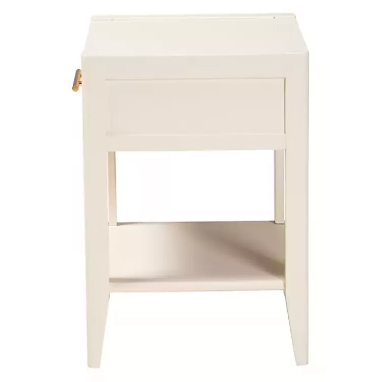 james_midcentury_ivory_drawer_nightstand_3.webp James Mid-Century 1-Drawer Nightstand>Kirklands Home Store