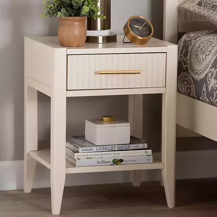 james_midcentury_ivory_drawer_nightstand_7.webp James Mid-Century 1-Drawer Nightstand>Kirklands Home Store