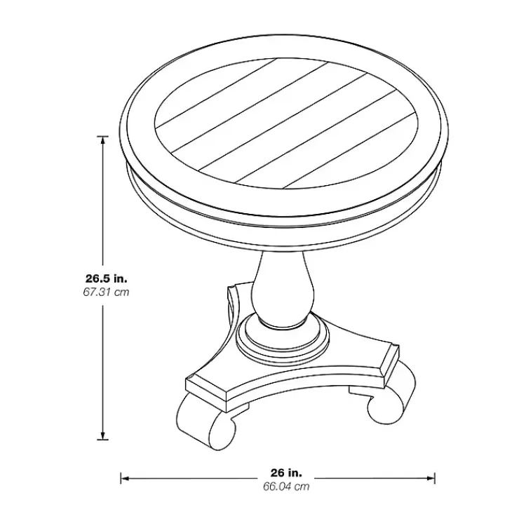 Java Traditional Round Pedestal Accent Table>Kirklands Home New
