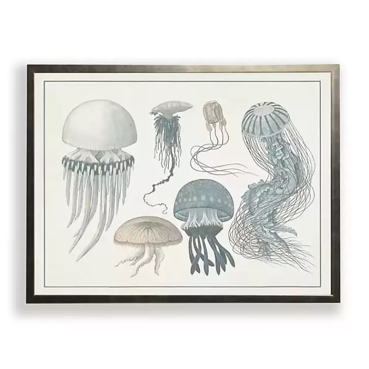 Jellyfish Collage Bronze Framed Art Print>Kirklands Home Cheap