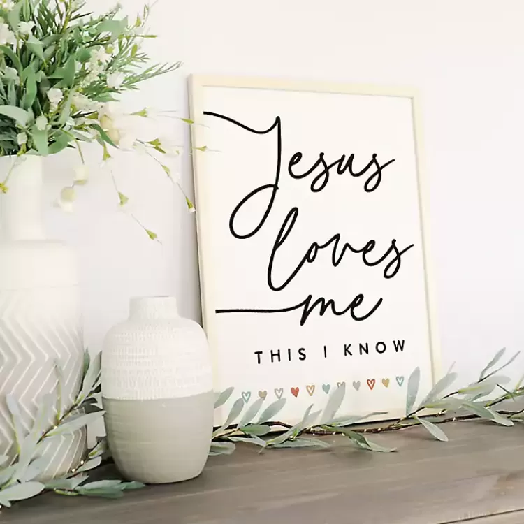 Jesus Loves Me Wood Wall Plaque>Kirklands Home Fashion