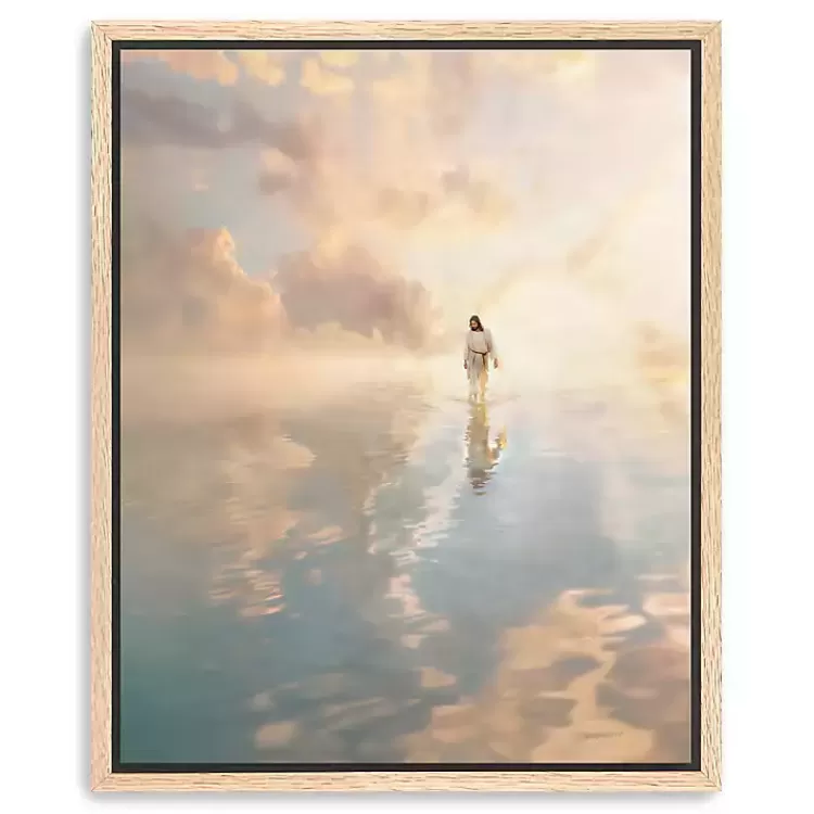 Jesus Walking on Water Framed Canvas Art Print>Kirklands Home Best Sale