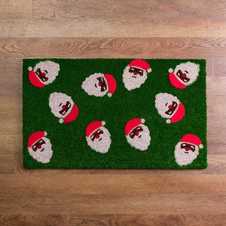 Jolly Santa Christmas Doormat>Kirklands Home Online