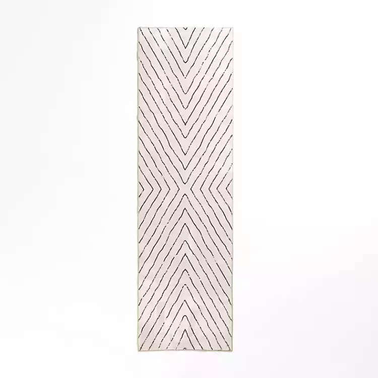 Julia Black and White Washable Runner, 2x7>Kirklands Home Hot