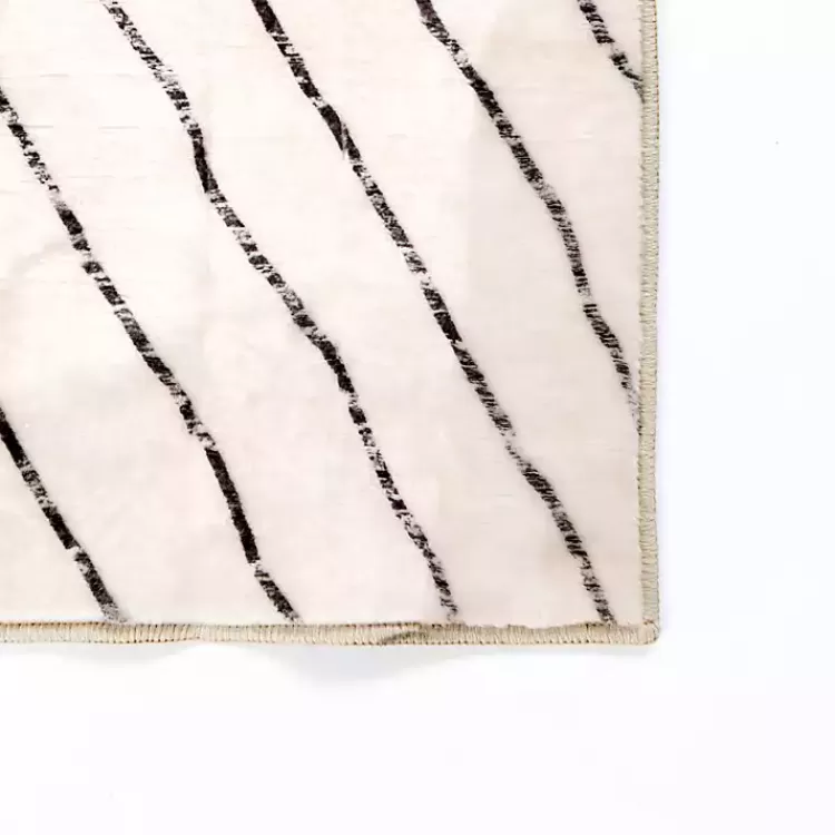 Julia Black and White Washable Runner, 2x7>Kirklands Home Hot