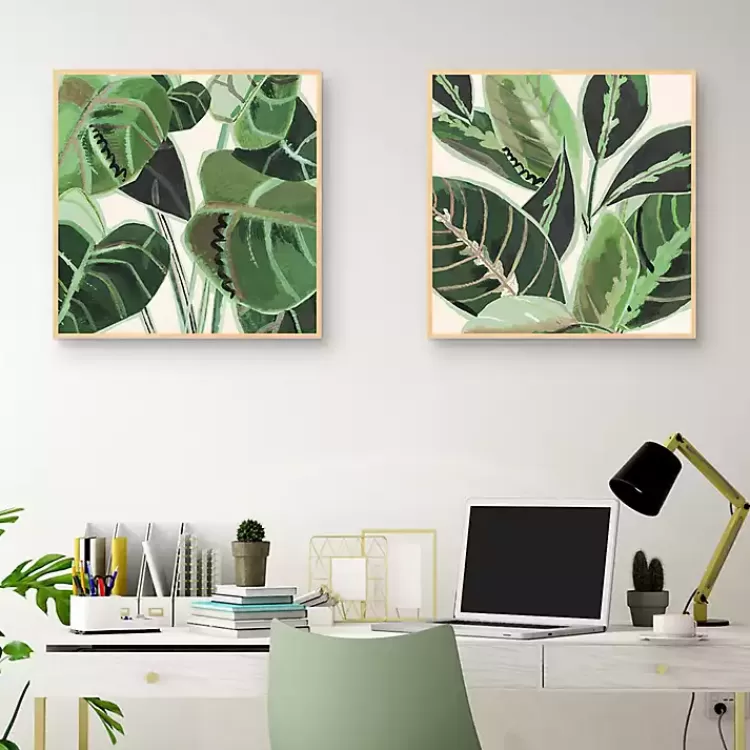 jungle_close_up_framed_canvas_art_prints_set_of__2.webp Jungle Close Up Framed Canvas Art Prints, Set of 2>Kirklands Home Cheap