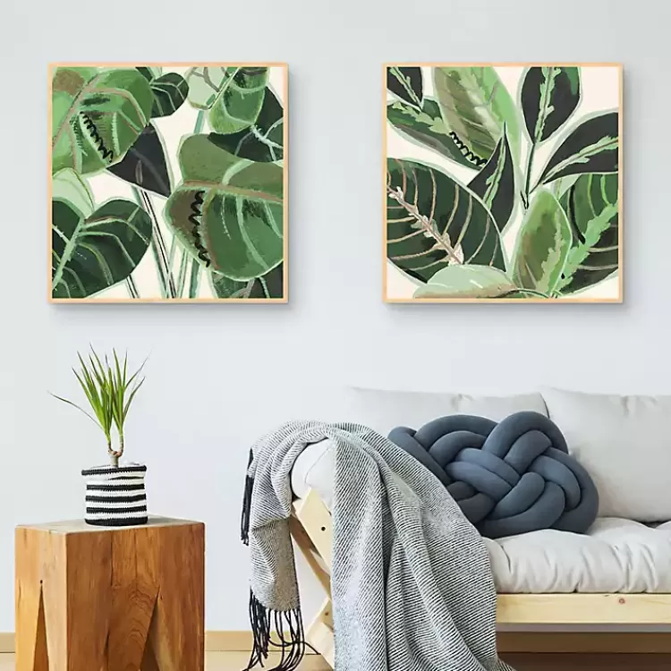 jungle_close_up_framed_canvas_art_prints_set_of__3.webp Jungle Close Up Framed Canvas Art Prints, Set of 2>Kirklands Home Cheap