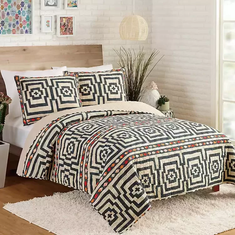 Justina Blakeney Black Hypnotic King Quilt Set>Kirklands Home Hot