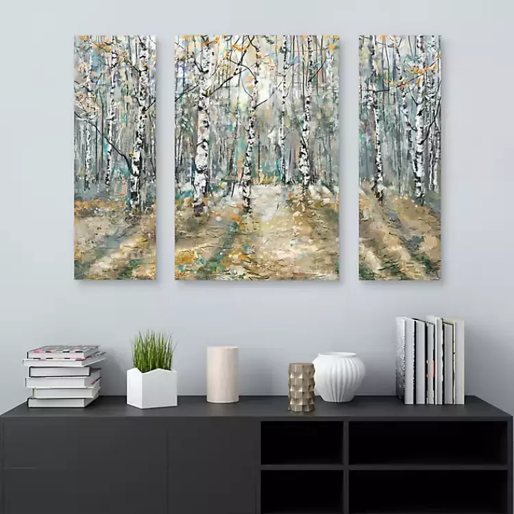 Kaleidoscope Trees Canvas Art Prints, Set of 3>Kirklands Home Shop