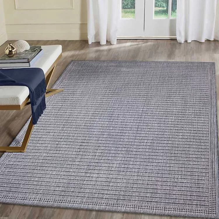 Kaya Navy Gradient Indoor/Outdoor Area Rug, 6x9>Kirklands Home Store
