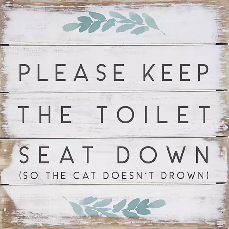 Keep the Seat Down Wall Plaque>Kirklands Home Best Sale
