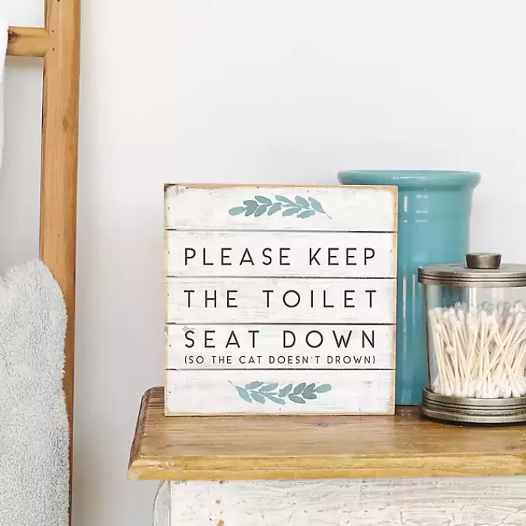 Keep the Seat Down Wall Plaque>Kirklands Home Best Sale