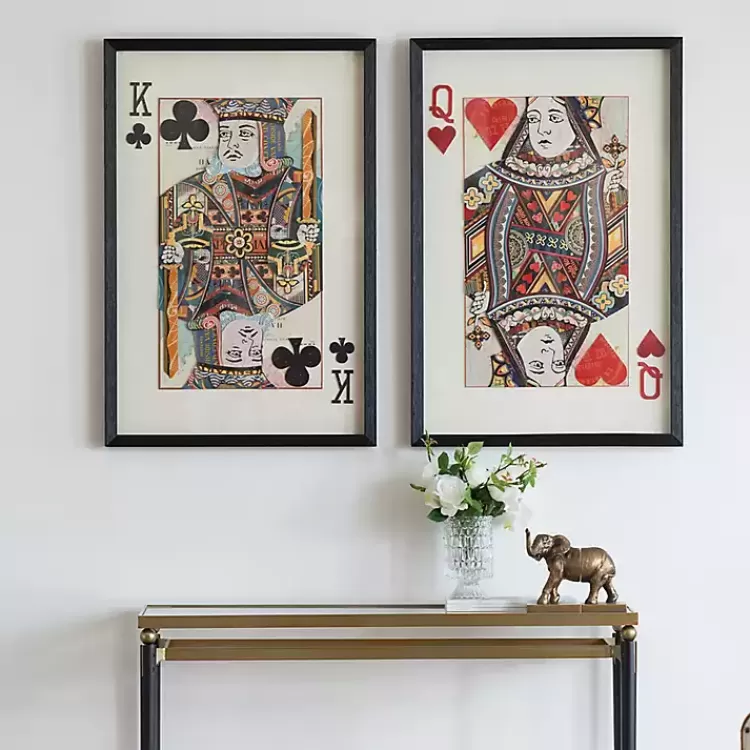 King & Queen Card Framed Art Prints, Set of 2>Kirklands Home Online