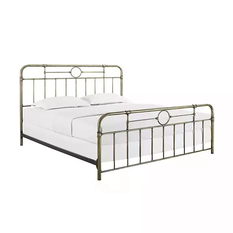 King Size Bronze Pipe Bed Frame>Kirklands Home New
