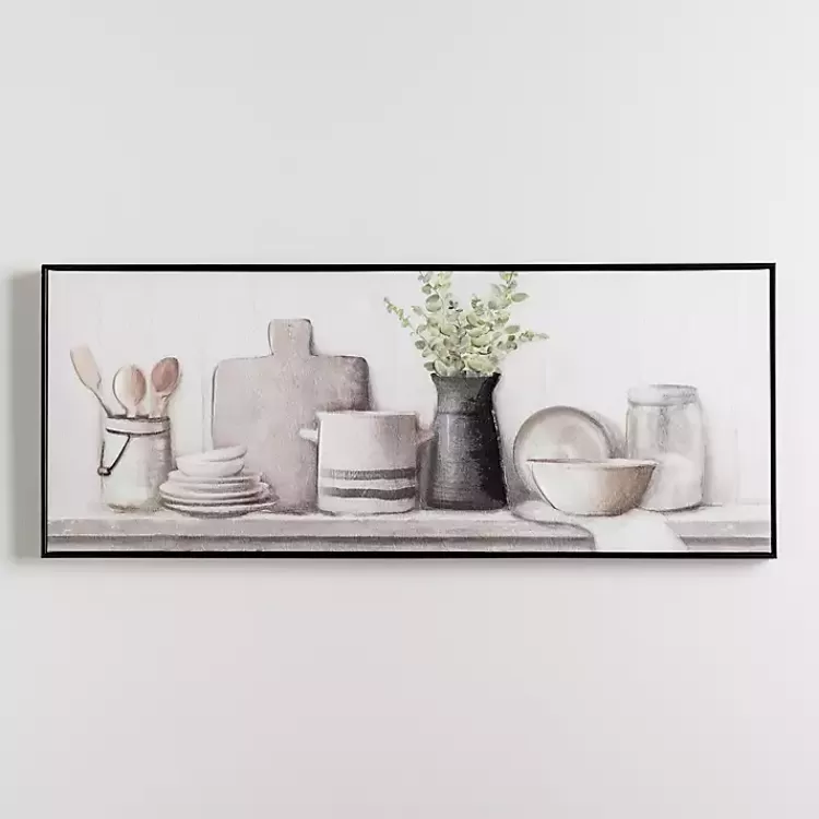 Kitchen Counter Framed Canvas Art Print>Kirklands Home Clearance