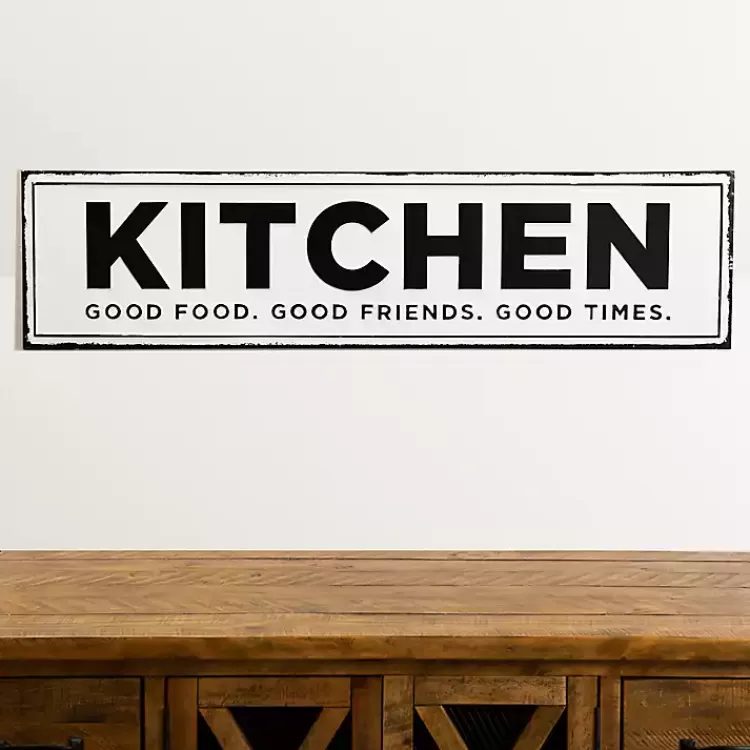 Kitchen Good Food Good Friends Good Times Plaque>Kirklands Home Store