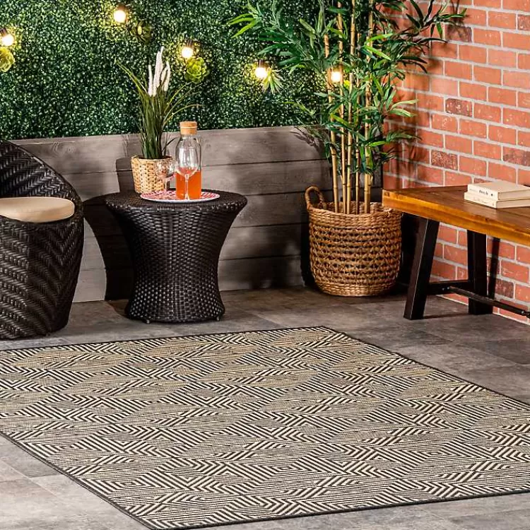 Kylie Gray Modern Abstract Outdoor Rug, 8x10>Kirklands Home Sale